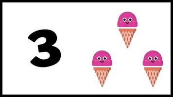 Number animation video for kids rhymes preschool education learning video.