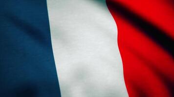 France Flag - looping, waving, A beautiful finish looping flag animation of France. Fully digital rendering using the official flag design, full frame composition. A beautiful satin finish looping video