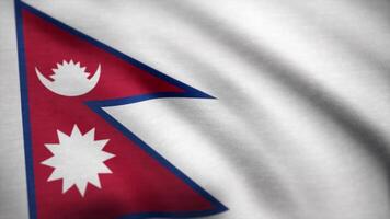 Nepal vlag patroon Aan de kleding stof structuur ,vintage stijl. Nepal vlag kleding stof vlag video