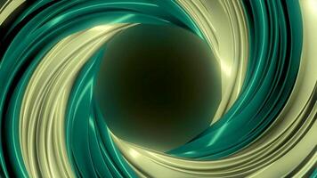 Animation of multi-colored swirling lines. 3D minimal abstract shapes continuously looping in a seamless way. Centered animation with black background. Subtle reflections and hypnotic motion. video