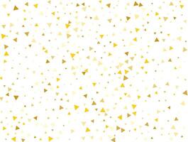 Magic Golden Triangular Confetti Background. Vector illustration