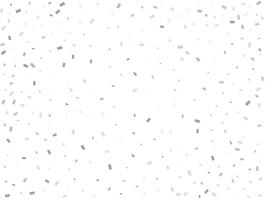 Christmas silver Rectangular glitter confetti background. White festive texture vector