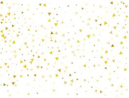 Magic Golden Triangular Confetti Background. Vector illustration