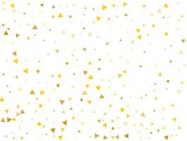 Magic Golden Triangular Confetti Background. Vector illustration