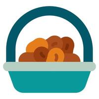 Dates Basket Icon Ramadan, for infographic, web, app, etc vector