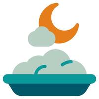 Suhoor Plate Icon Ramadan, for infographic, web, app, etc vector