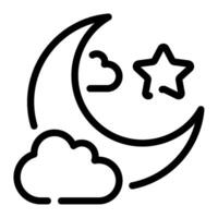 Moon Icon Ramadan, for infographic, web, app, etc vector