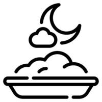 Suhoor Plate Icon Ramadan, for infographic, web, app, etc vector