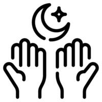 islámico oración icono ramadán, para infografía, web, aplicación, etc vector
