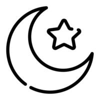 Crescent Icon Ramadan, for infographic, web, app, etc vector