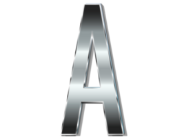 lettre une inoxydable acier png