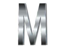 LETTER M STAINLESS EFFECTS png