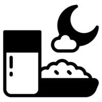 Suhoor Icon Ramadan, for infographic, web, app, etc vector