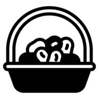 Dates Basket Icon Ramadan, for infographic, web, app, etc vector