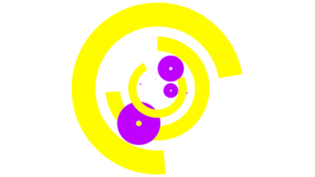 un amarillo y púrpura circulo con un circulo en el medio png