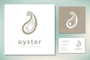 Beauty Luxury Elegant Pearl Seashell Oyster Scallop Shell Cockle Clam Mussel logo design vector