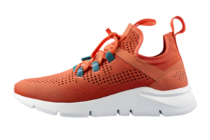 AI generated Orange running shoe PNG