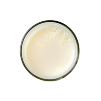 AI generated Top view glass of milk PNG