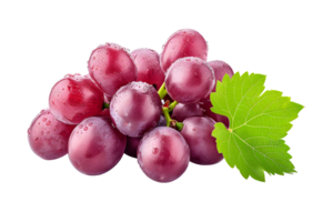 AI generated Bunch of grapes with leaves PNG