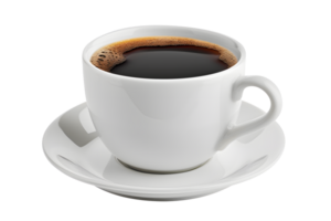 AI generated Hot coffee inside white cup PNG