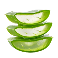 AI generated stack of Aloe vera sliced with gel PNG