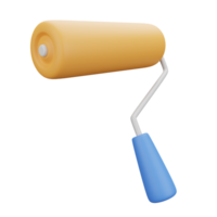 paint roller 3d icon isolated 3d illustration png