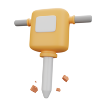 jack hammer machine 3d icon isolated 3d illustration. png