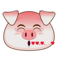 cerdo silbido amor cara dibujos animados linda png