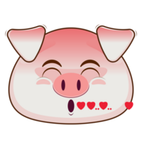 porc sifflement l'amour visage dessin animé mignonne png