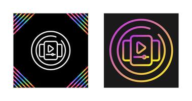 Video Gallery Circle Vector Icon