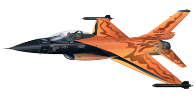 F-16 Fighting Falcon. Modern combat aircraft. Realistic style. Stylized image of a fighter jet on transparent background. png