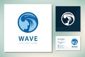 modern circle wave symbol logo design inspiration vector