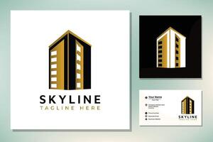 Gold City Building vector