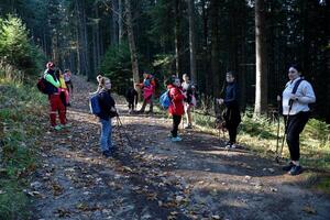 CARPATHIAN MOUNTAINS, UKRAINE - OCTOBER 8, 2022 Mount Hoverla. Carpathians in Ukraine in autumn photo