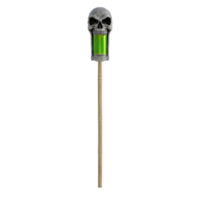 a skull on a stick with a green battery png