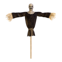 a scarecrow on a stick with a skeleton on it png