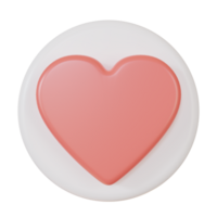 heart cute 3d icon for the lover png