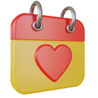 corazón linda 3d icono para el amante png