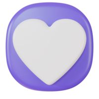 corazón linda 3d icono para el amante png