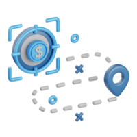 3d representación plan aislado útil para negocio, analítica, web, dinero y Finanzas diseño elemento png