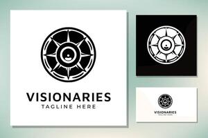 clásico Arte deco de ojo para iluminados, espejismo, secreto, tesoro, magia, visión, misterio, visual y óptico logo diseño vector