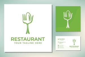 Fork Spoon for Food Restaurant Icon Logo design inspiration vector