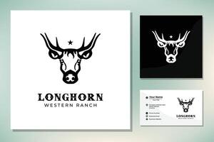 Country Western Buffalo Bull Cattle vector