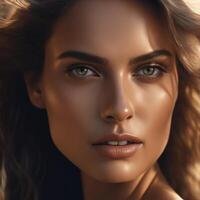 AI generated Photography portrait of a beautiful woman photo