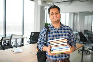 indian male student at the university photo