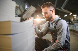 Portrait of a printing house worker photo