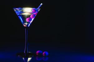 colourful coctail on the black background photo