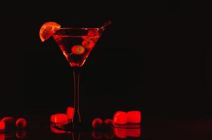 colourful coctail on the black background photo