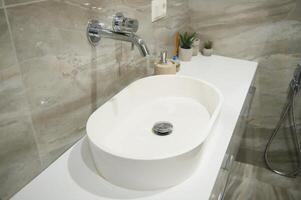 interior of the shower room Modern house with contemporary interior photo