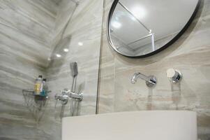 interior of the shower room Modern house with contemporary interior photo